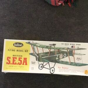 Guillow’s British S.E.5A WWI fighter Flying Model Kit